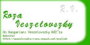 roza veszelovszky business card